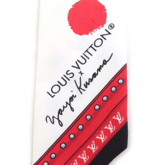 AUTHENTICITY GUARANTEED LOUIS VUITTON LV×YK Bandeau BB Scarf White - Picture 4 of 7
